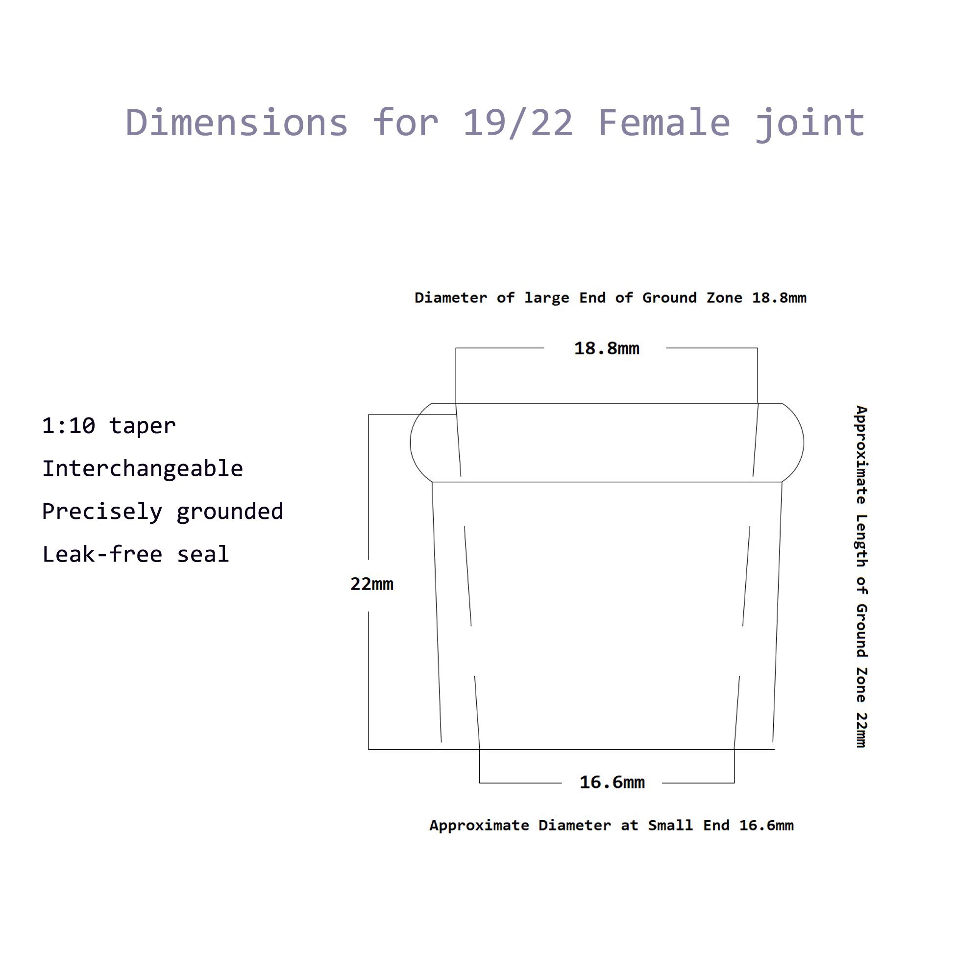 Laboy Glass 500mL 3 Neck Round Bottom Boiling Flask with 19/22 Center & Side Joints Angled Receiving Reflux Flask Multi Neck Apparatus Organic Chemistry Lab Glassware