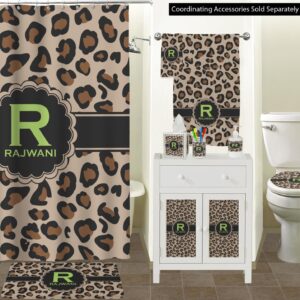 RNK Shops Personalized Granite Leopard Waste Basket - Single Sided (Black)