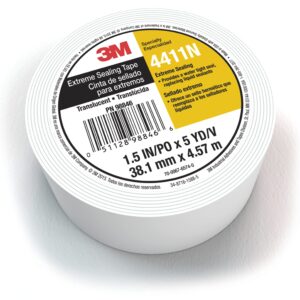 3M Extreme Sealing Tape 4411N, Translucent, 1 1/2 in x 5 yd, 40 mil