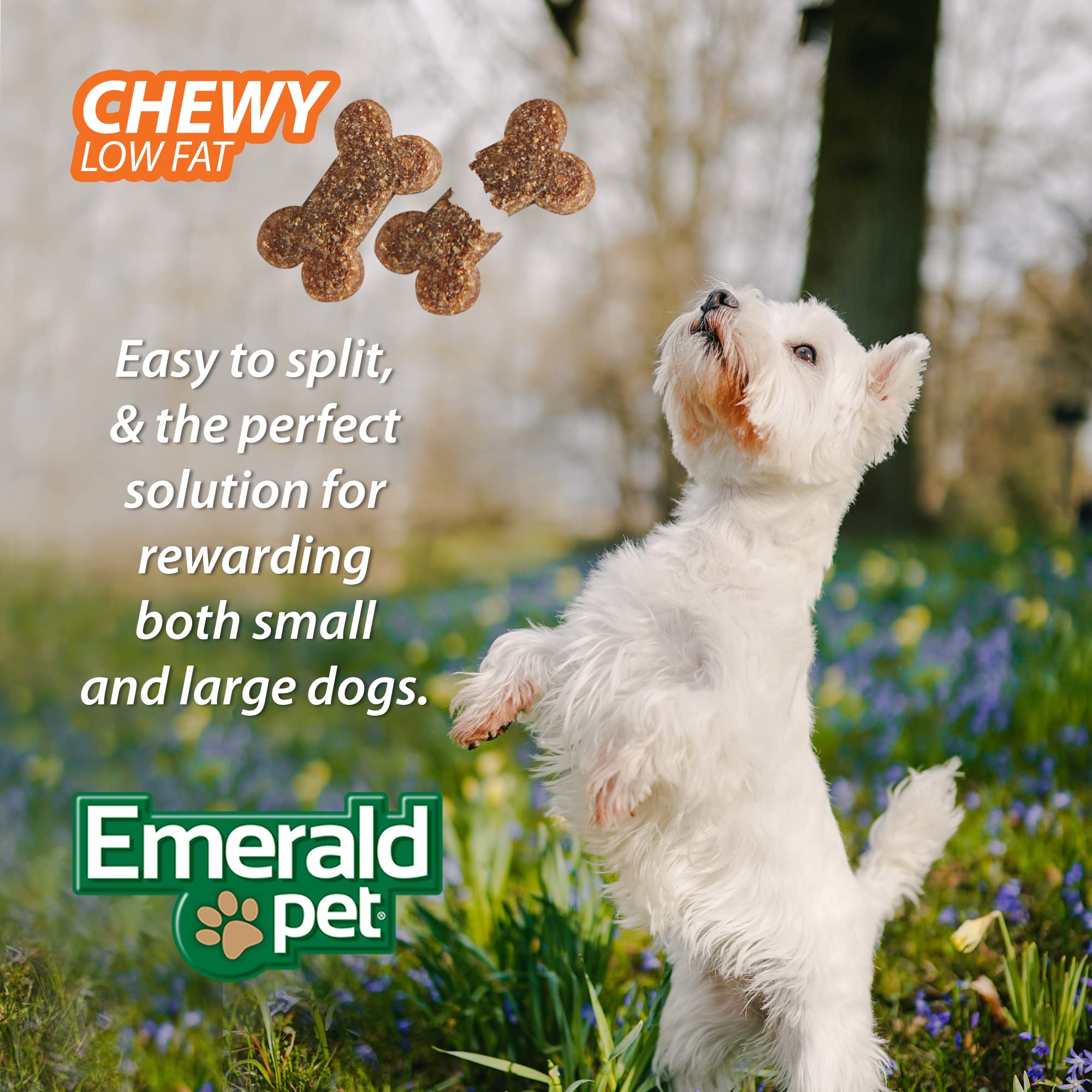 Emerald Pet Little Chewzzies Wheat Free Training Dog Treats — Healthy and Tasty Natural Dog Chews with Real Meat or Peanut Butter — Limited Ingredient Dog Treats Made in The USA — Chicken, 5 oz