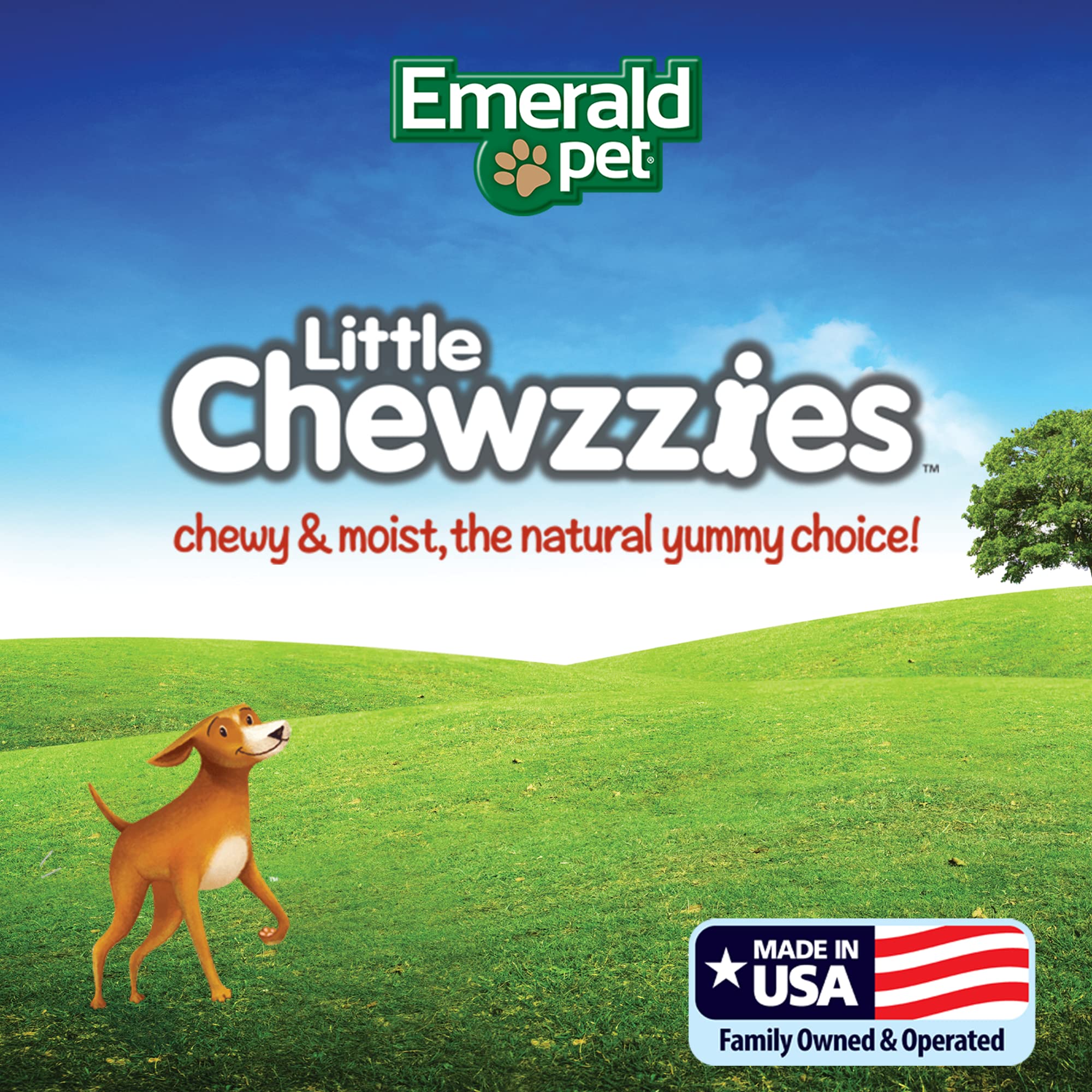 Emerald Pet Little Chewzzies Wheat Free Training Dog Treats — Healthy and Tasty Natural Dog Chews with Real Meat or Peanut Butter — Limited Ingredient Dog Treats Made in The USA — Chicken, 5 oz