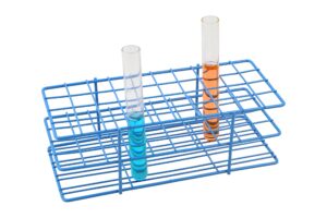 eisco wire test tube rack - holds 40 tubes with 18-20mm diameter - epoxy-coated steel