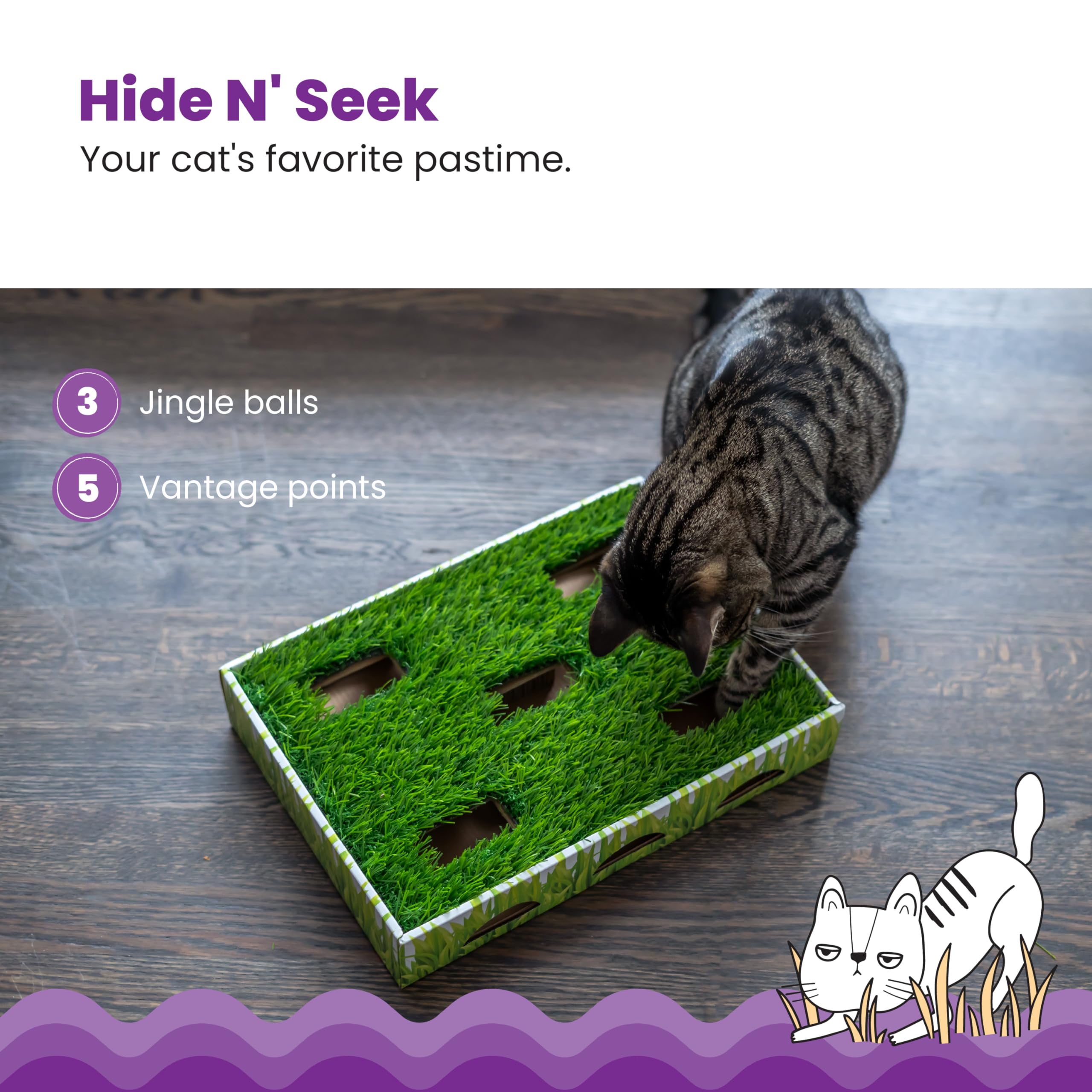 Catstages Grass Patch Hunting Box Cat Toy