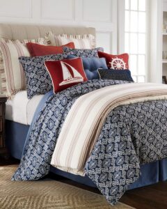 hiend accents 4 piece monterrey coastal duvet set, queen