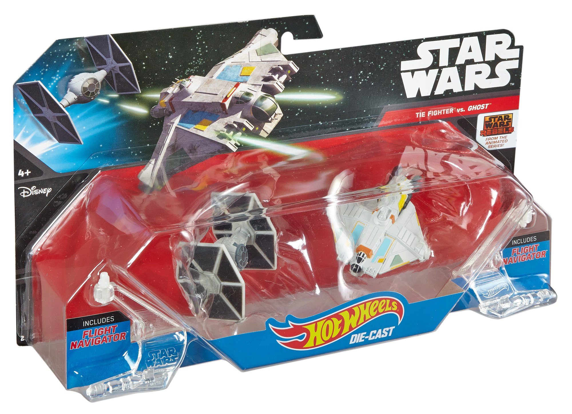 Hot Wheels Star Wars Rebels Ghost vs. Tie Fighter Starships (Pack of 2)