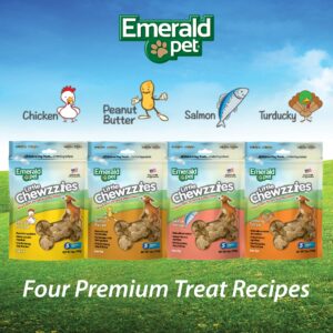 Emerald Pet Little Chewzzies Wheat Free Training Dog Treats — Healthy and Tasty Natural Dog Chews with Real Meat or Peanut Butter — Limited Ingredient Dog Treats Made in The USA — Chicken, 5 oz