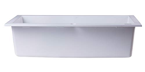 ALFI brand AB3020DI-W Drop-In Single Bowl Granite Composite Kitchen Sink, 30", White