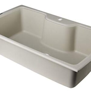 ALFI brand AB3520DI-B Drop-In Single Bowl Granite Composite Kitchen Sink, 35", Biscuit