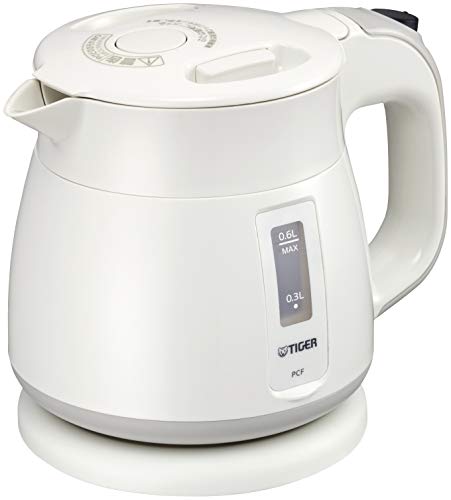 Tiger Electric Kettle 600ml White Wakuko PCF-G060-W Tiger