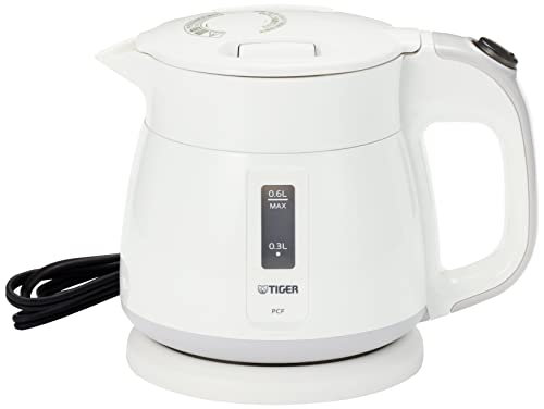 Tiger Electric Kettle 600ml White Wakuko PCF-G060-W Tiger