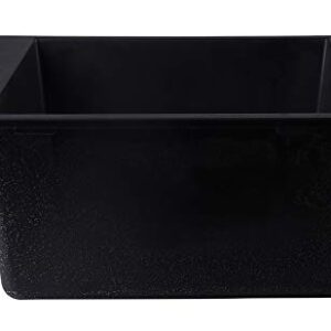 ALFI brand AB3020DI-BLA Drop-In Single Bowl Granite Composite Kitchen Sink, 30", Black