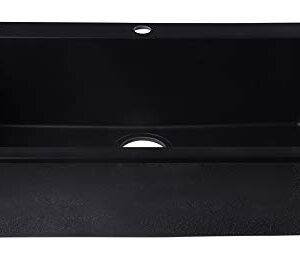 ALFI brand AB3020DI-BLA Drop-In Single Bowl Granite Composite Kitchen Sink, 30", Black