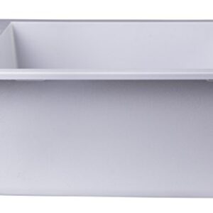 ALFI brand AB2420UM-W Undercount Single Bowl Granite Composite Kitchen Sink, 24", White