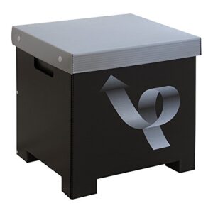 recyclingbin.com papertaker® newspaper recycle bin black and silver