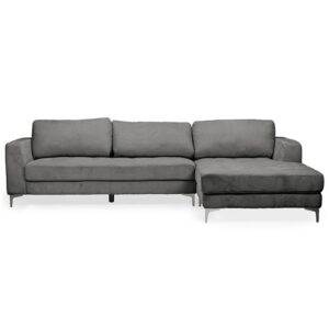 Baxton Studio Agnew Contemporary Light Beige Microfiber Right Facing Sectional Sofa