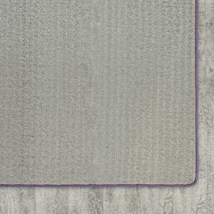 Joy Carpets Endurance Solid Colored Area Rug in Color Purple, 12' x 6'