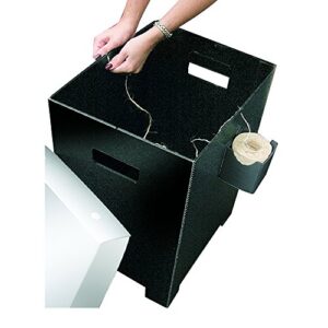 Recyclingbin.com PaperTaker® Newspaper Recycle Bin Black and Silver