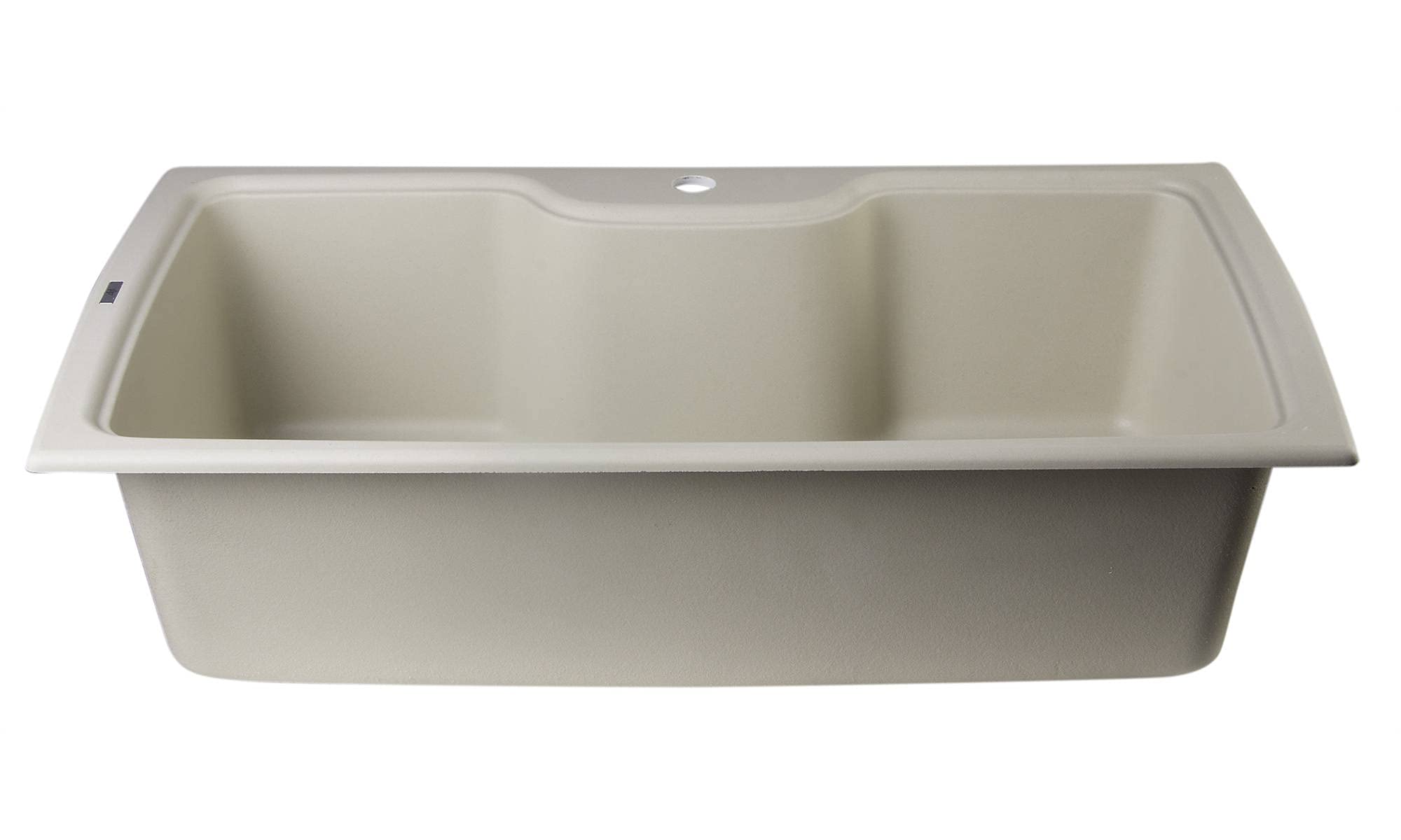 ALFI brand AB3520DI-B Drop-In Single Bowl Granite Composite Kitchen Sink, 35", Biscuit