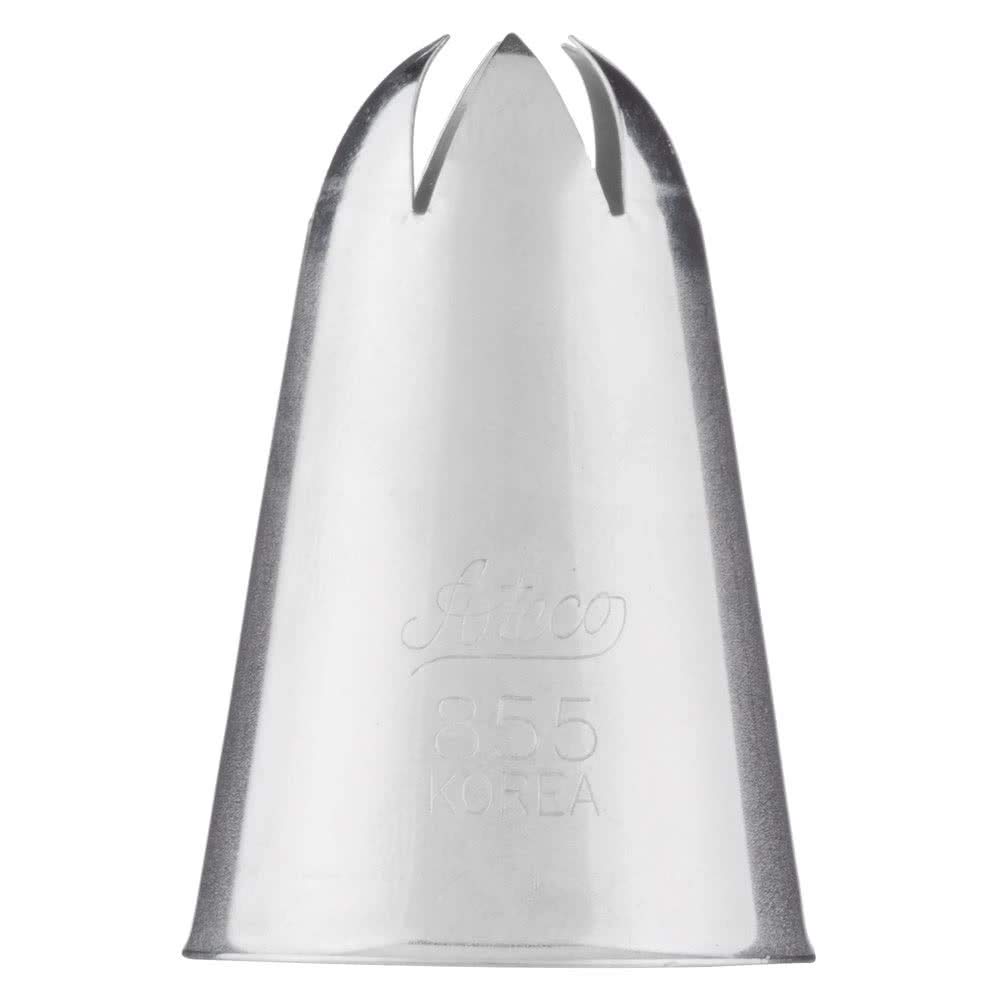 Ateco #855 Deep Closed Star Pastry Tip - Stainless Steel