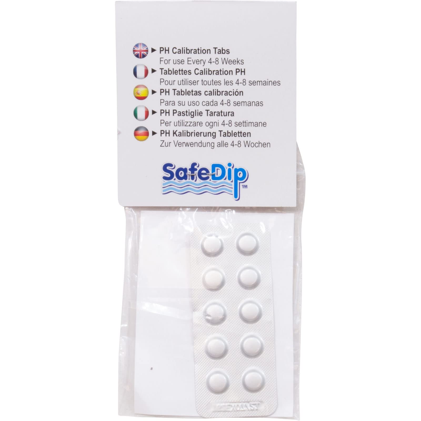 Solaxx Safe Dip pH Buffer Recalibration Tablets Safedip Water Tester - 10-Pack