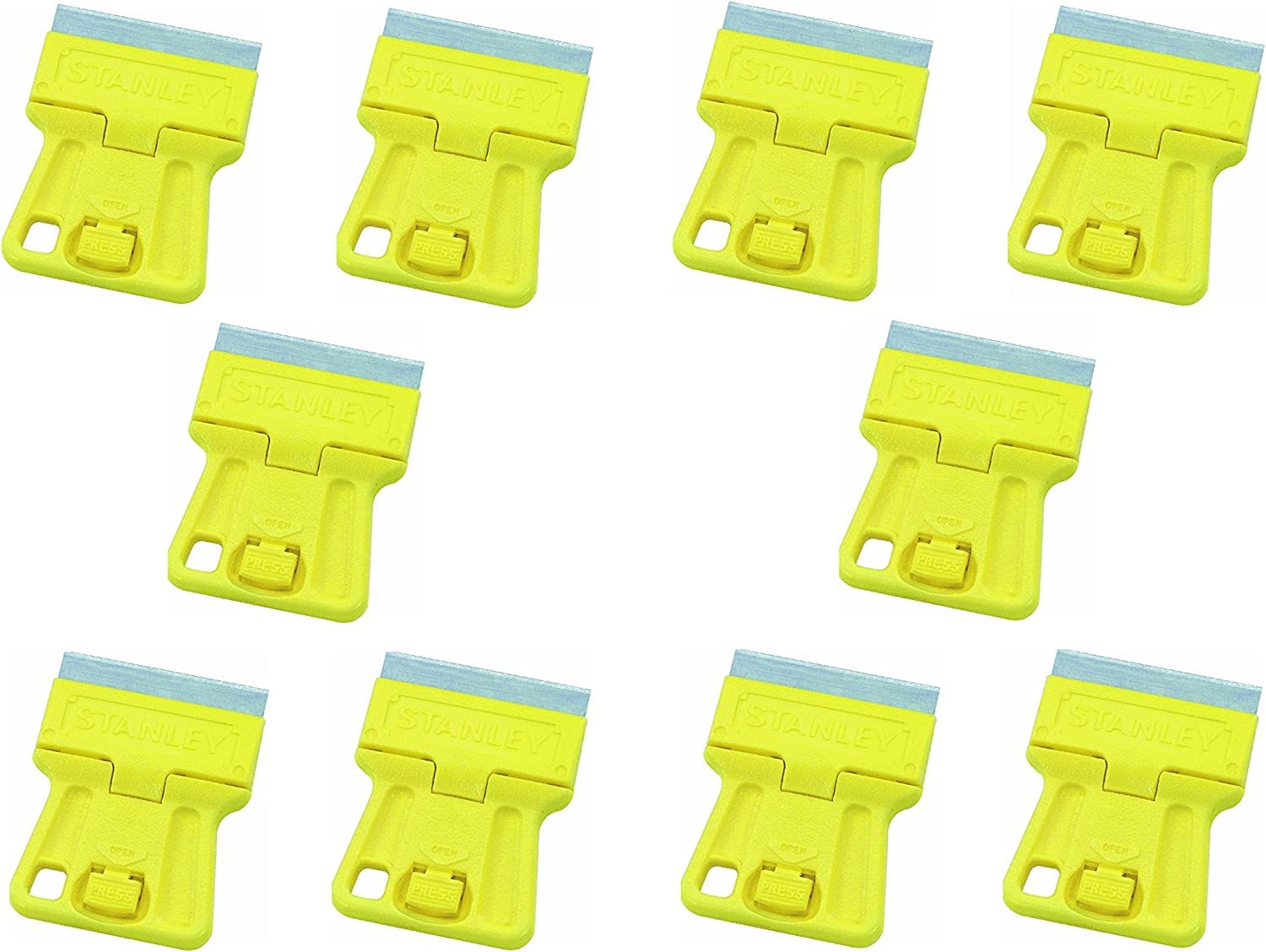 Stanley 28-100 1-3/16" High Visibility Mini Razor blade scraper (10 Pack)