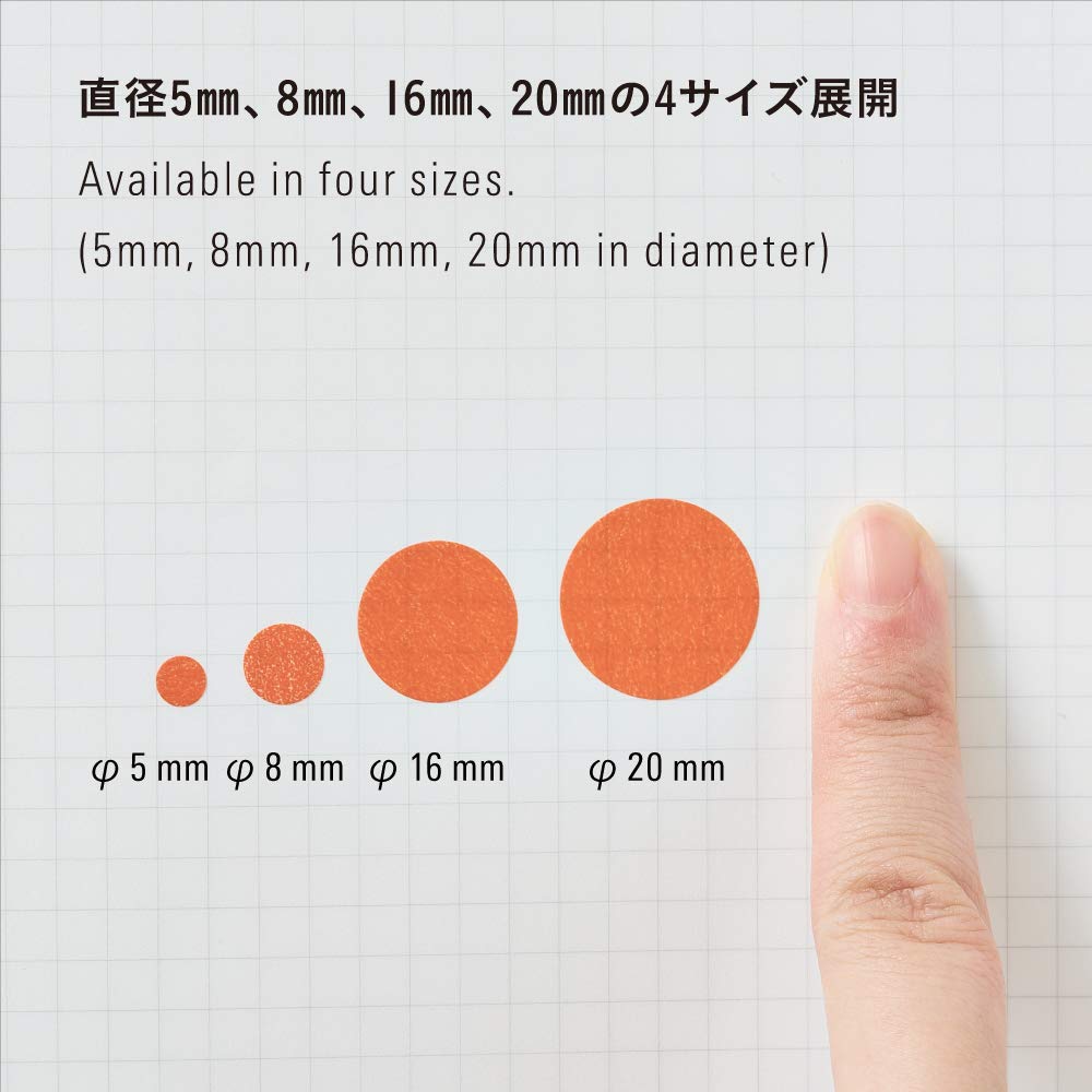 Stalogy S2 Masking Tape Dot Patches: 0.2 in. diameter / 126 dots per sheet / 5 sheets per pack / 5mm wide (Shuffle Earth)