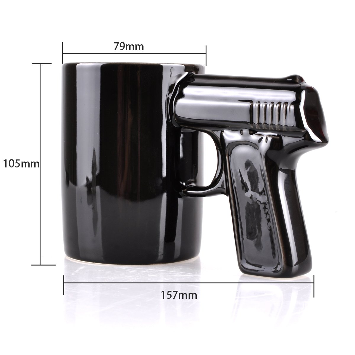 UCEC Ceramic Coffee Mug Distinctive Gun-Inspired, Perfect Gun Mug for Men, Unique Father's Day Idea Novelty Coffee Mug