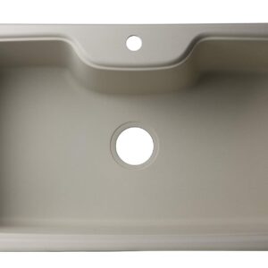 ALFI brand AB3520DI-B Drop-In Single Bowl Granite Composite Kitchen Sink, 35", Biscuit