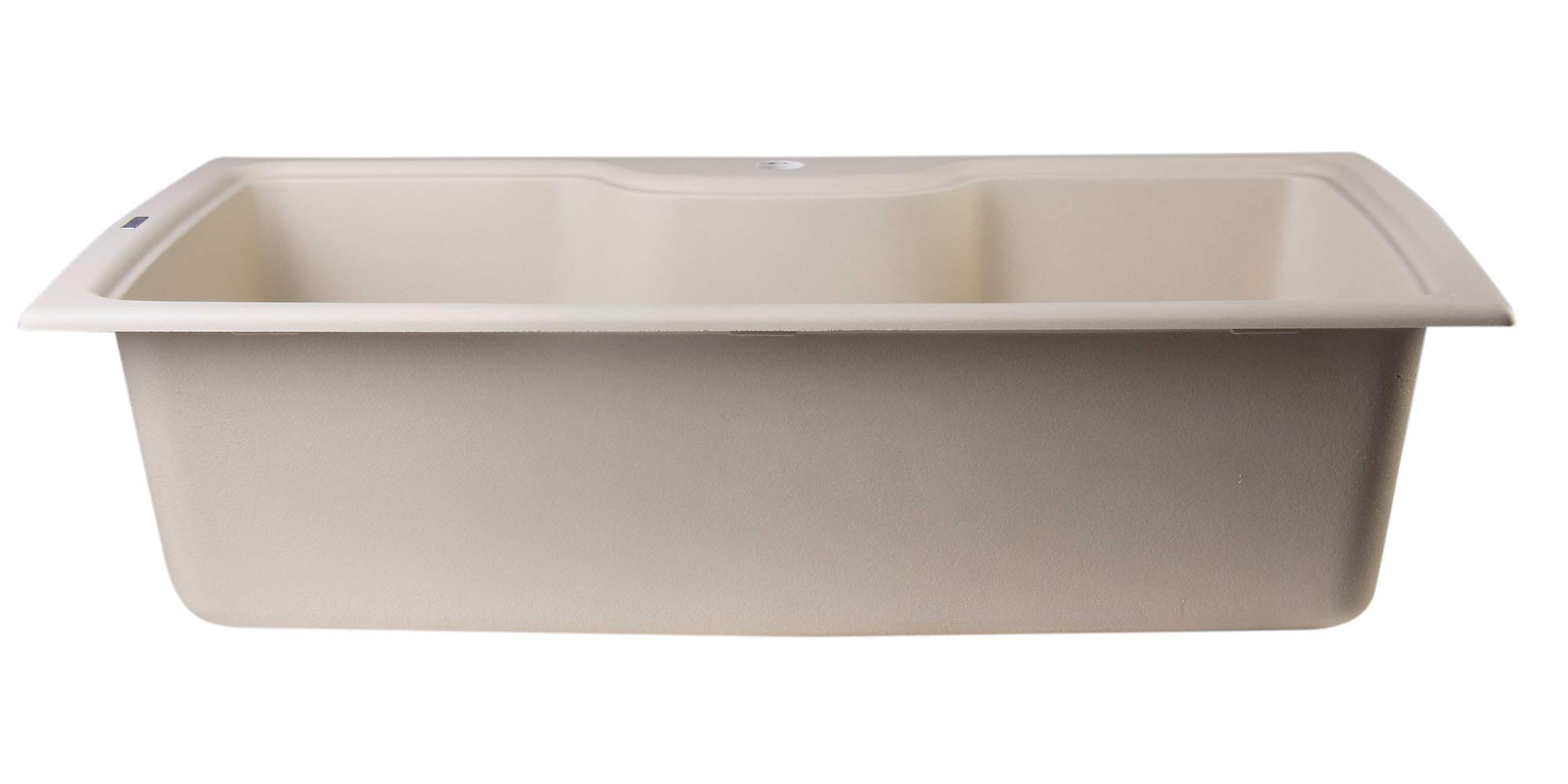 ALFI brand AB3520DI-B Drop-In Single Bowl Granite Composite Kitchen Sink, 35", Biscuit