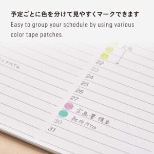 Stalogy S2 Masking Tape Dot Patches: 0.2 in. diameter / 126 dots per sheet / 5 sheets per pack / 5mm wide (Shuffle Earth)