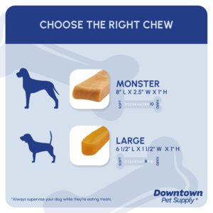 Downtown Pet Supply Yak Cheese Himalayan Dog Chews - Large Yak Chews Rich in Nutrients for Medium to Large Dogs - Long Lasting, Odorless and Easy to Digest Cheese Dog Treats - 2 LB