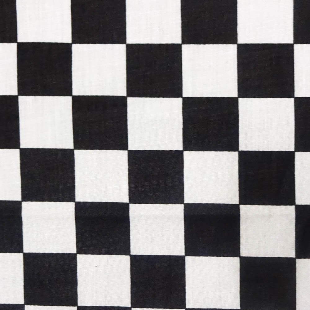 Black Racing Checkered Poly Cotton, 58"/60" Inches Wide – Sold By The Yard