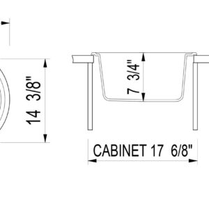 ALFI brand AB1717DI-B Drop-In Round Granite Composite Kitchen Prep Sink, 17", Biscuit