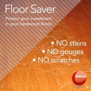 RESILIA - Clear Vinyl, Plastic Floor Runner/Protector for Hard Floors - Decorative, Dual Pad Pattern, (27 Inches Wide x 6 Feet Long)