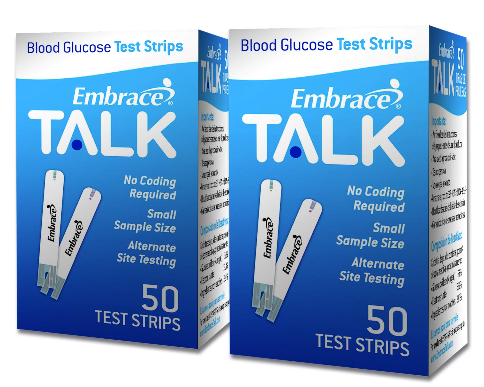 Embrace Talk Blood Glucose Test Strips 100ct