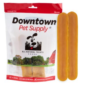 downtown pet supply yak cheese himalayan dog chews - large yak chews rich in nutrients for medium to large dogs - long lasting, odorless and easy to digest cheese dog treats - 2 lb