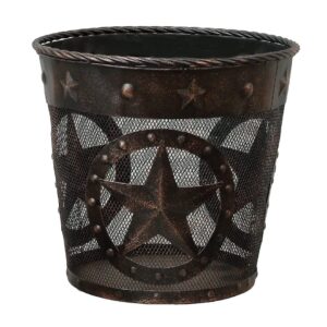 black forest decor stars & studs metal waste basket