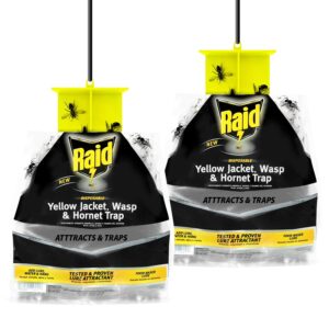 raid disposable wasp bag traps (set of 2 traps)