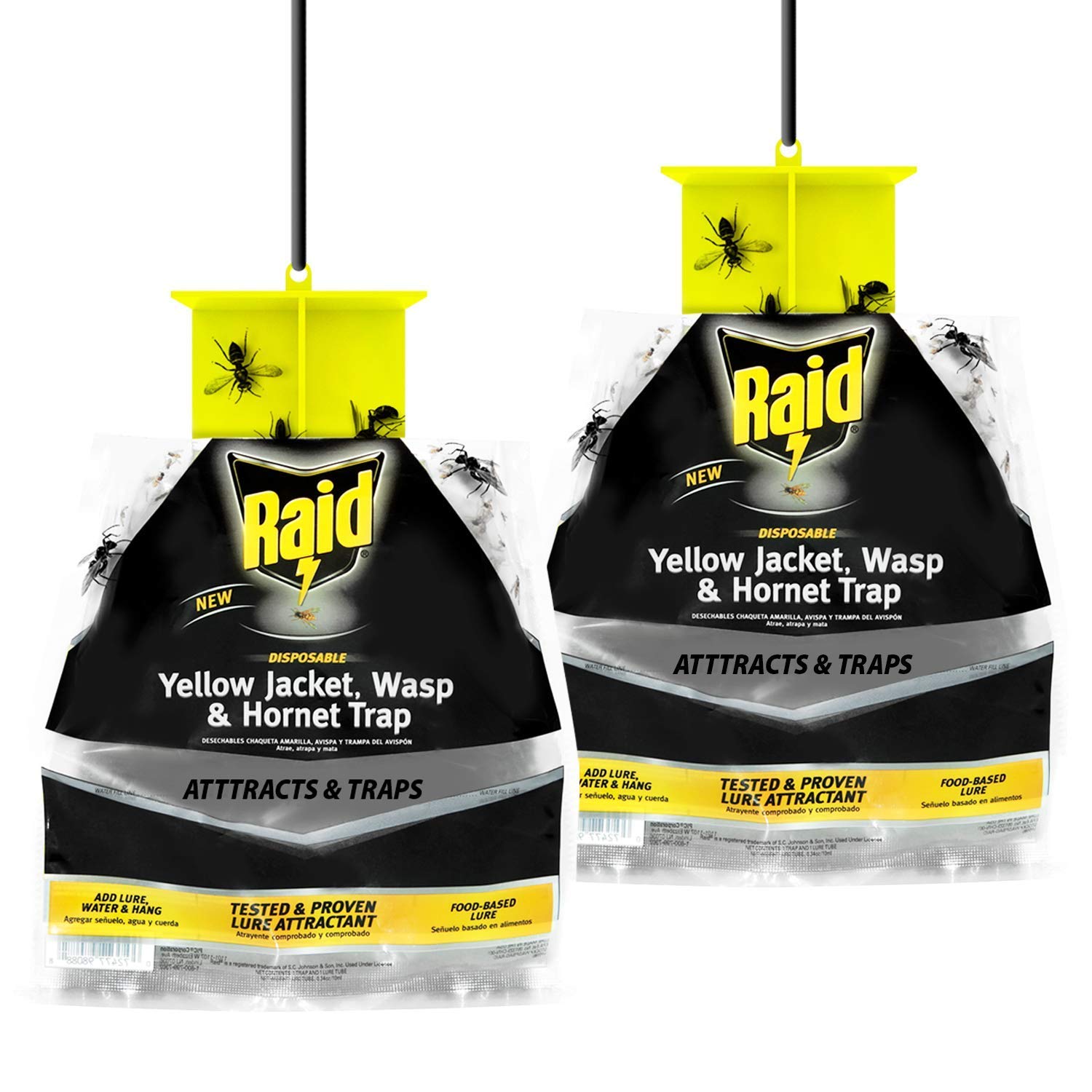 Raid Disposable Wasp Bag Traps (Set of 2 Traps)