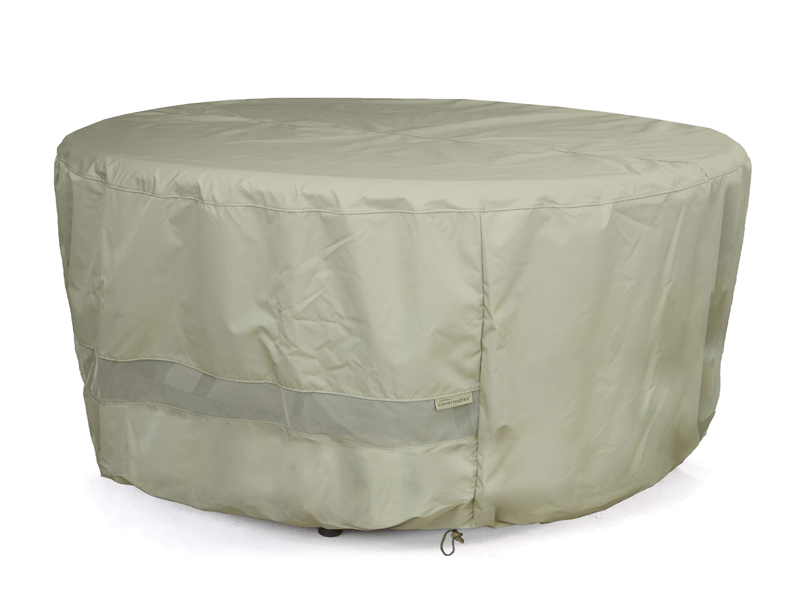 Covermates Round Accent Table Cover - Patio Outdoor Furniture Cover, Water Resistant Outdoor Ottoman/Side Table Cover, Elite 300D Polyester, 36DIAMETER x 25H, Khaki