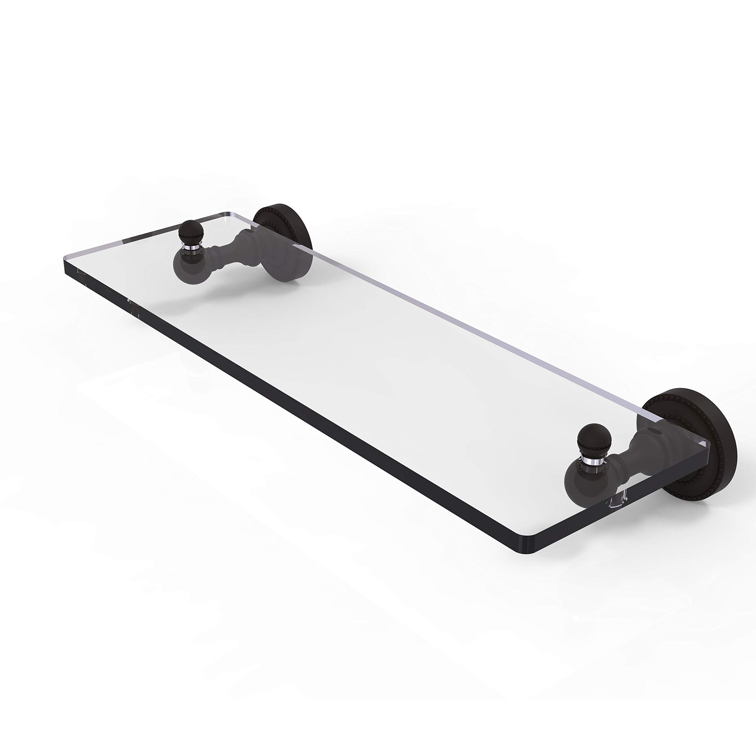 Allied Brass DT-1/16-ORB Dottingham Collection 16 Inch Single Glass Shelf, 16-Inch, Oil Rubbed Bronze