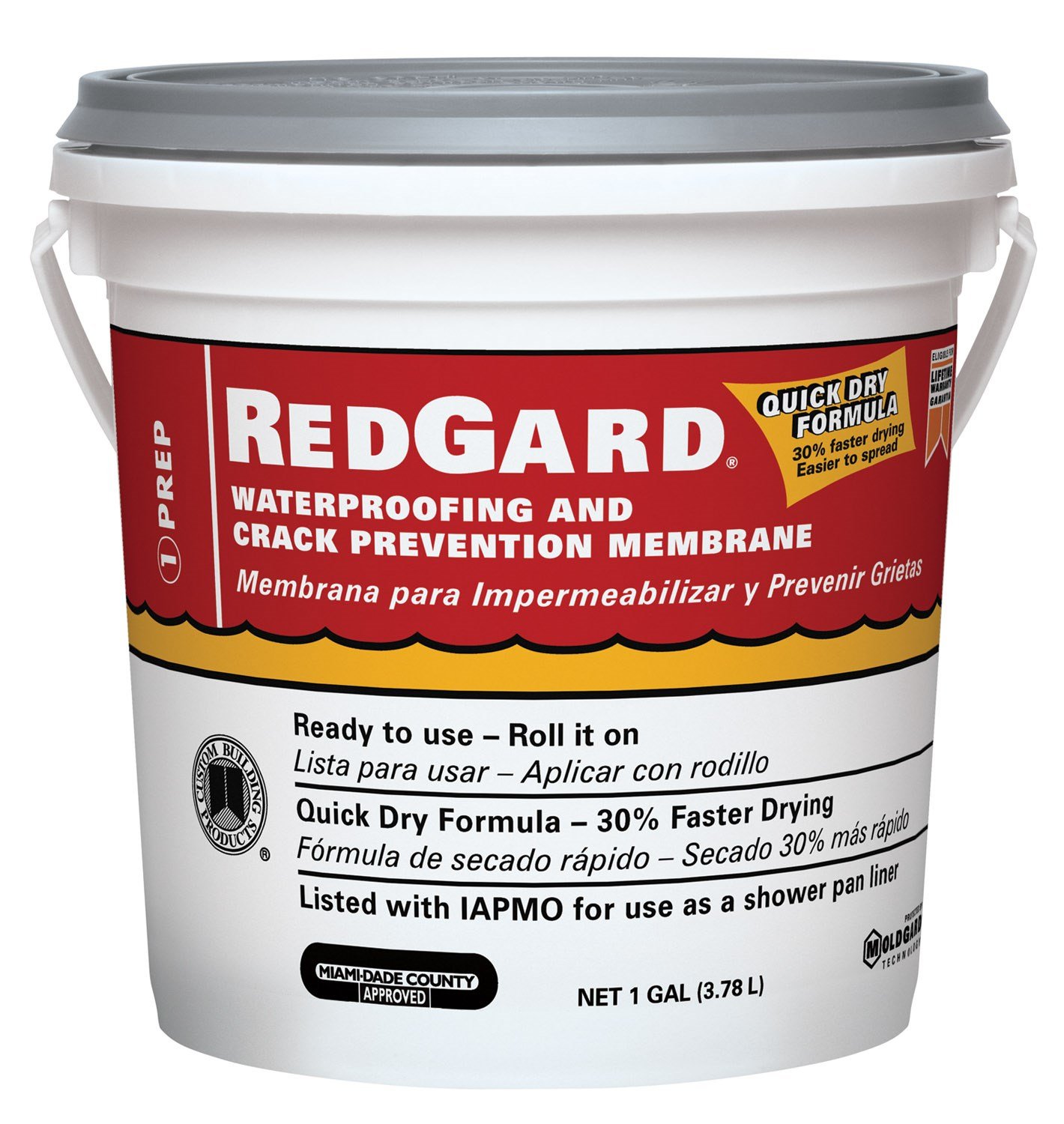 Custom Building Products RedGard Ready to Use Pink Waterproofing and Crack Prevention 1 gal.