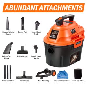 Armor All AA255W Wet/Dry Utility Vac 2.5 Gallon, 2.5-Gallon,120 Volts (AC), Orange/Black