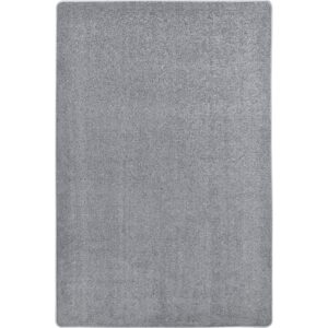 joy carpets endurance solid colored area rug in color silver, 12' x 7'6"