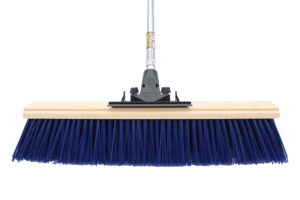 flexsweep unbreakable commercial push broom 24" extra coarse street sweeper