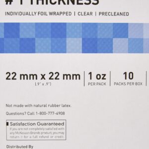 McKesson Premium Cover Glass, #1 Thickness, Microscope Cover Glass, Clear, Precleaned, 22 mm x 22 mm, 1 Count