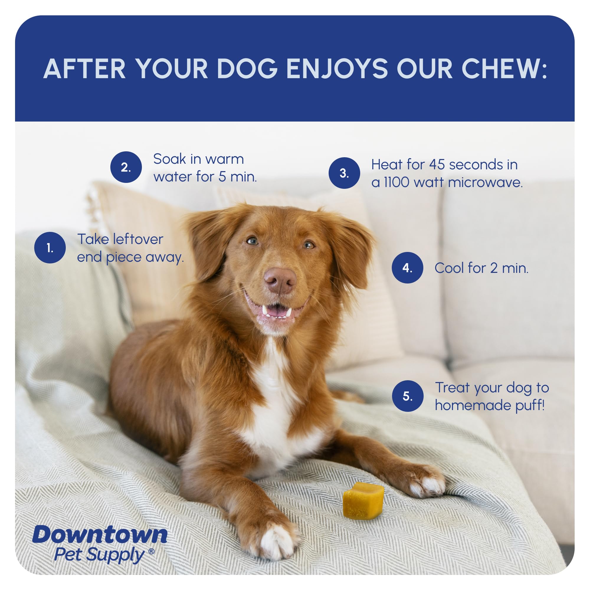 Downtown Pet Supply Yak Cheese Himalayan Dog Chews - Large Yak Chews Rich in Nutrients for Medium to Large Dogs - Long Lasting, Odorless and Easy to Digest Cheese Dog Treats - 2 LB