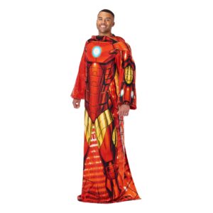 Marvel 1MAR024000002RET 's Iron Man, "Being Iron Man" Adult Comfy Throw Blanket, 48" x 71", Multi Color