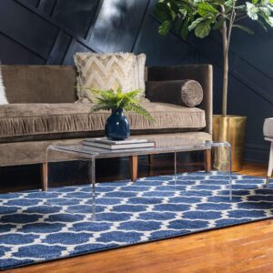 Unique Loom Trellis Collection Area Rug - Philadelphia (8' x 11' Rectangle Dark Blue/Navy Blue)