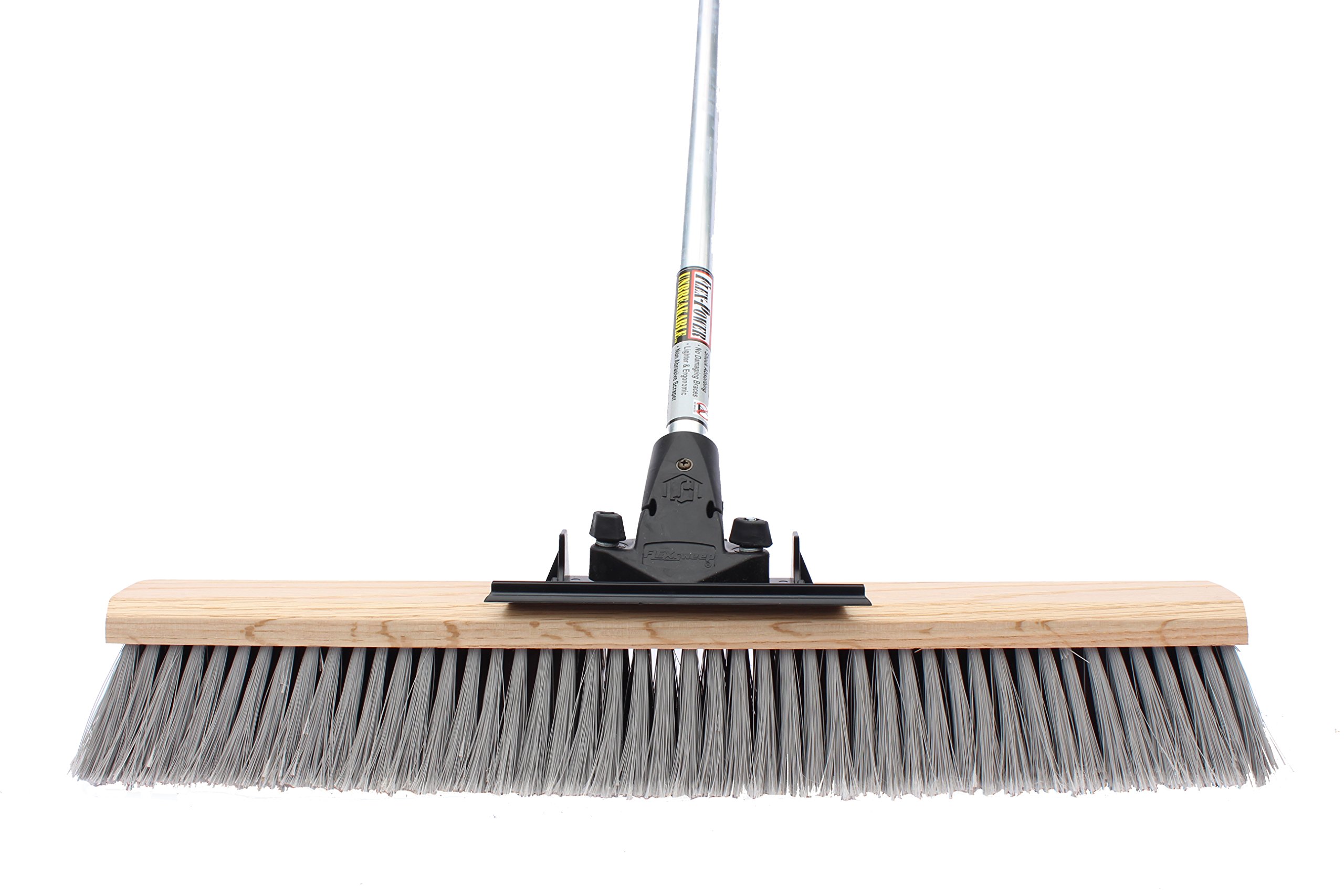 FlexSweep Unbreakable Commercial Push Broom (Contractors 30 Inch) Medium Bristles